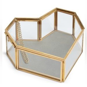 Heart Glass Jewelry Box